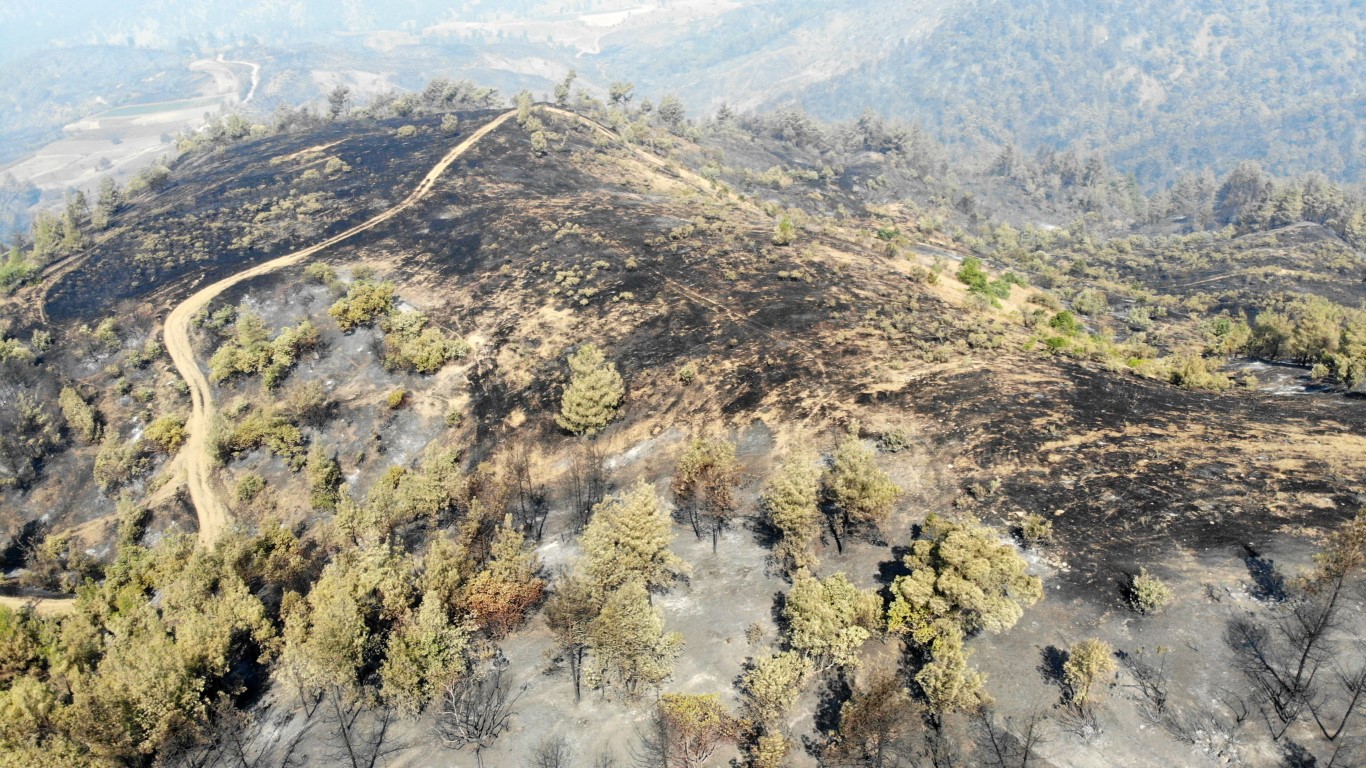 Kahramanmaraş’ta orman yangınına müdahale 3’üncü gününde de sürüyor