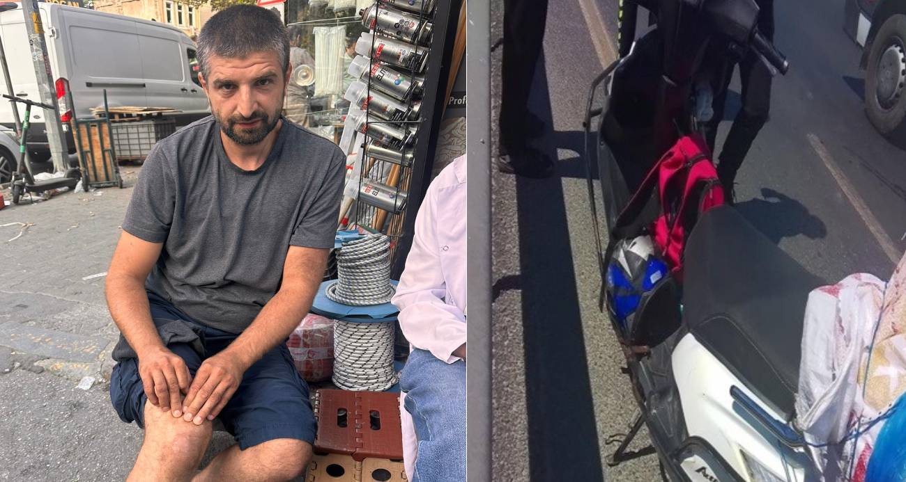 Florya’da bir motosikletli facianın eşiğinden döndü: Araçların altında kalmaktan son anda böyle kurtuldu