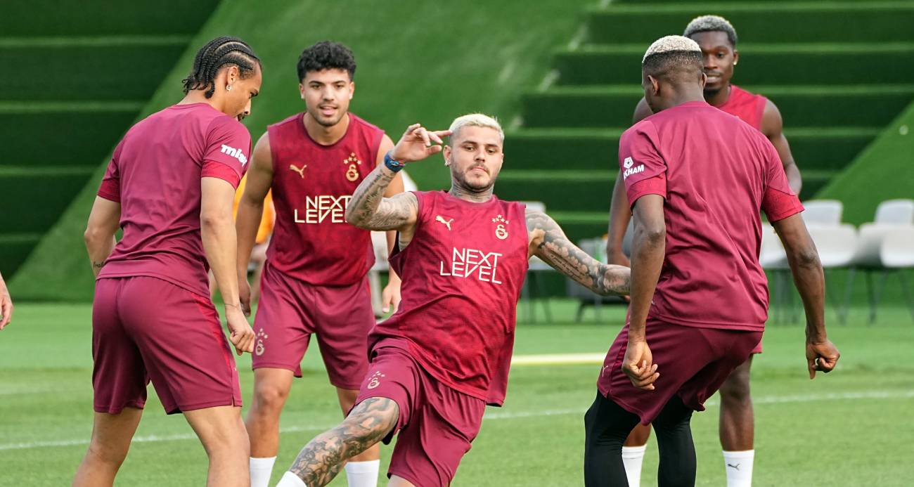 Osimhen, Galatasaray formasıyla ilk antrenmanına çıktı