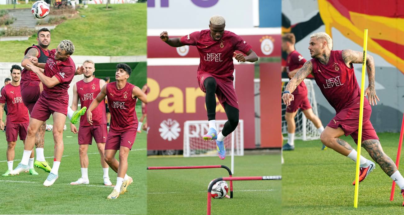 Osimhen, Galatasaray formasıyla ilk antrenmanına çıktı