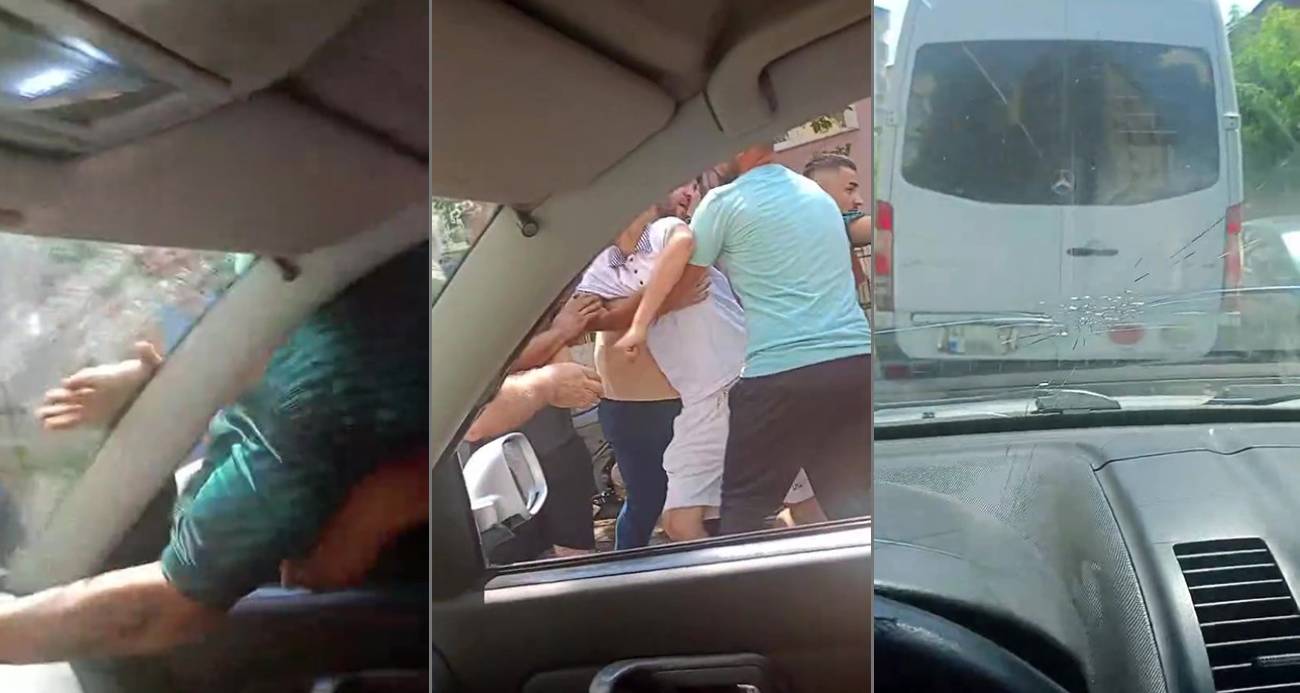 Trafikte dehşet saçtılar: Yol verme tartışması saldırıya dönüştü
