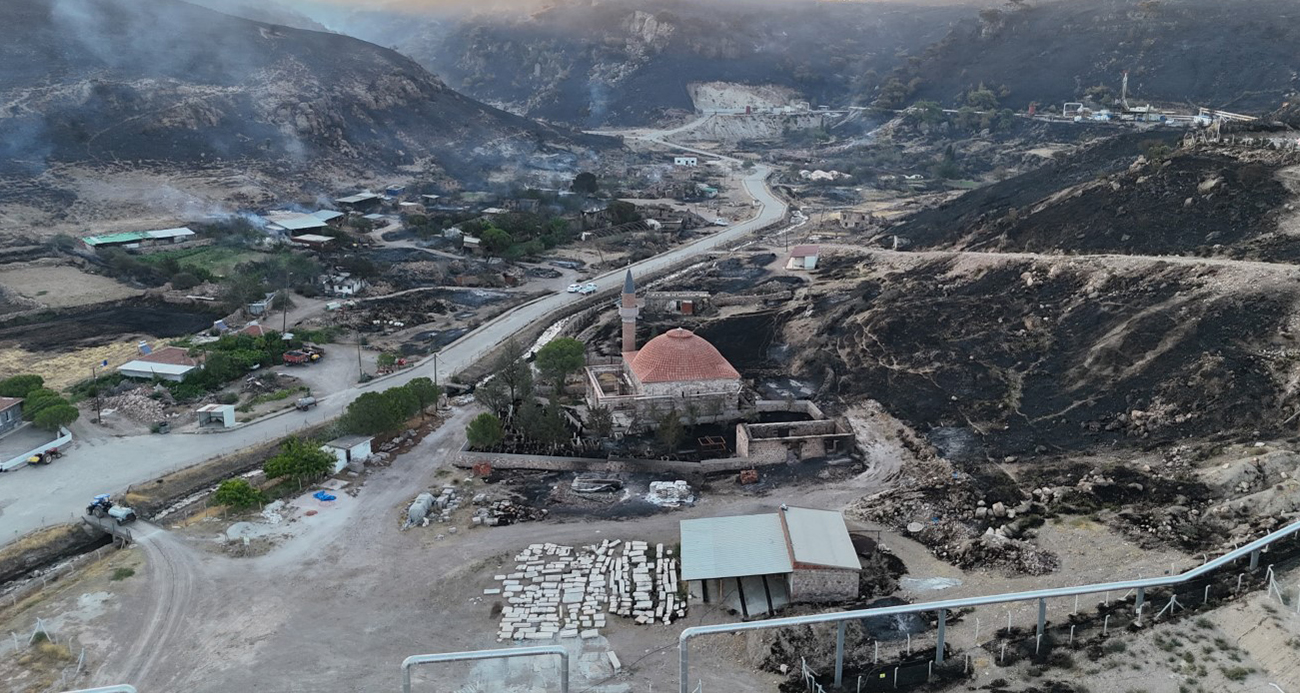 Ayvacık’ta 4 köyün etkilendiği orman yangınında bin 960 futbol sahası büyüklüğünde alan yandı
