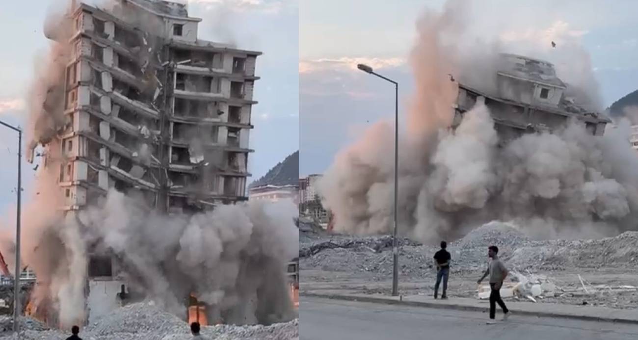 Yıkımı yapılan bina çöktü: Enkazda kalan operatör kurtarılamadı