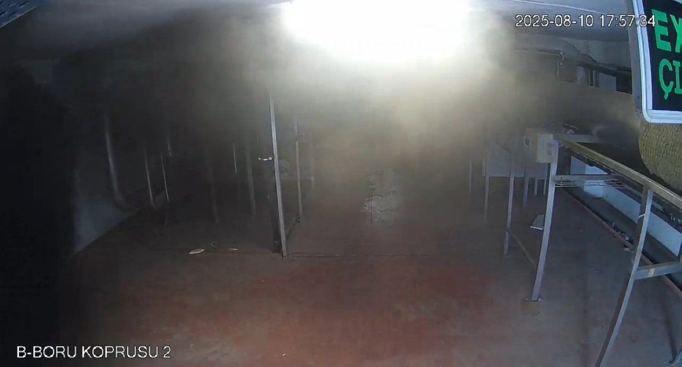 Teksüt fabrikası yangınında güvenlik kamerası görüntüleri ortaya çıktı