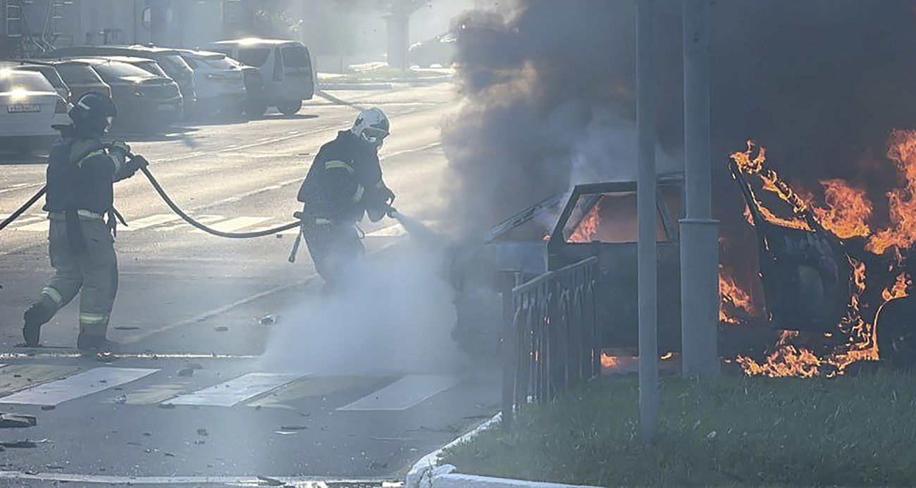 Ukrayna'dan Rusya'nın Belgorod şehrinde bir araca İHA saldırısı
