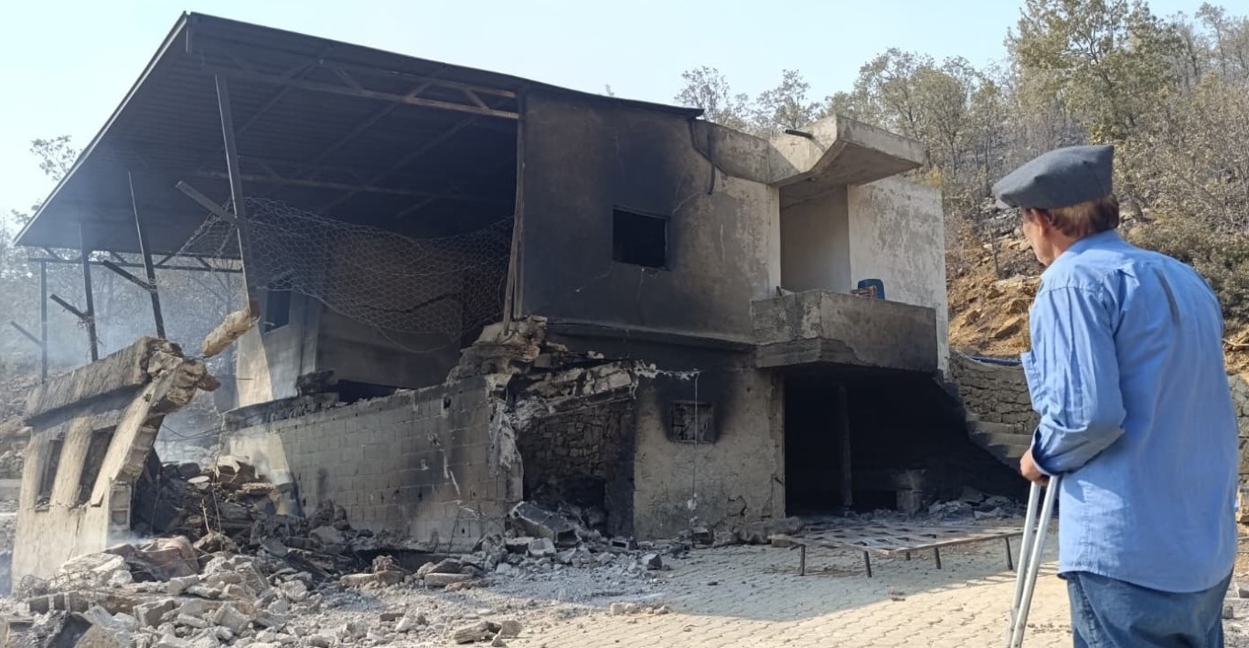 Mersin’de orman yangınında evler yandı, hayvanlar telef oldu