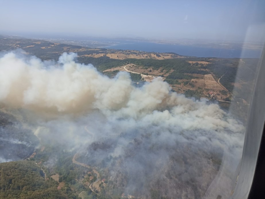 Kocaeli'de alevler geniş alana yayıldı, bir köy boşaltıldı