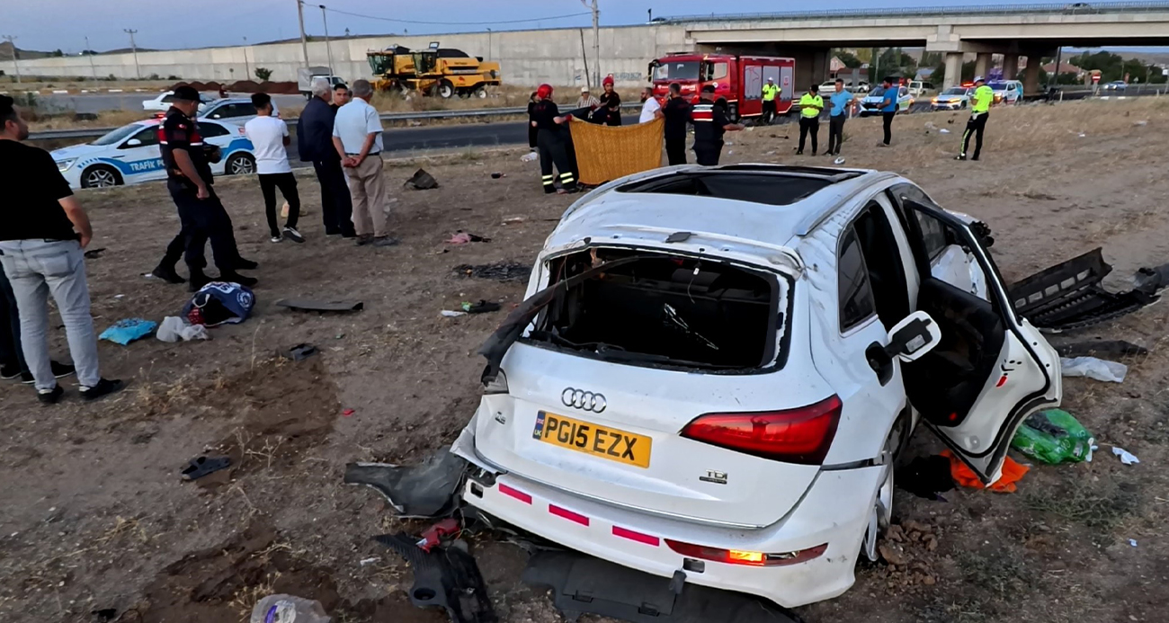 Gurbetçi ailenin otomobili takla attı: 1 ölü, 4 yaralı