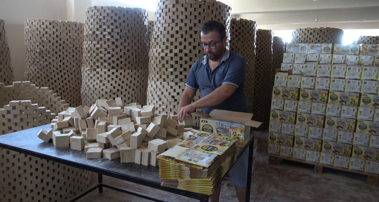 Kilis’te dört kuşaktır doğal sabun üretimi sürüyor