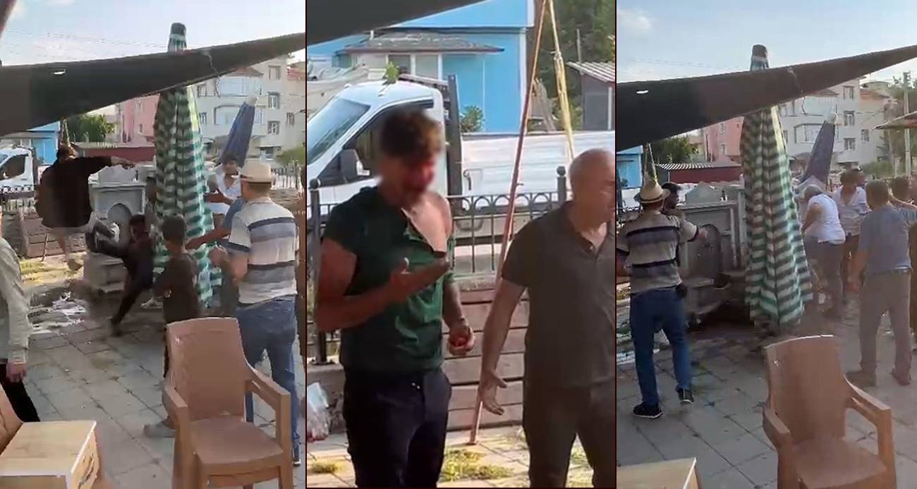 Pazar yerinde 3 kişi, bir genci tekme tokat dövdü