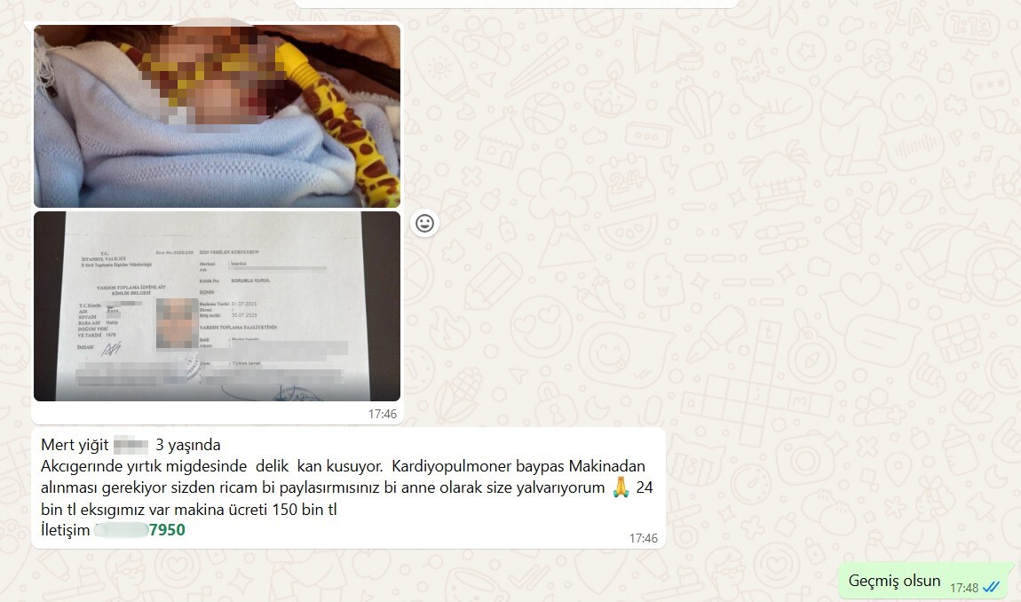 Hasta çocuklar adına bağış toplanarak dolandırıcılık yapıldığı iddiası