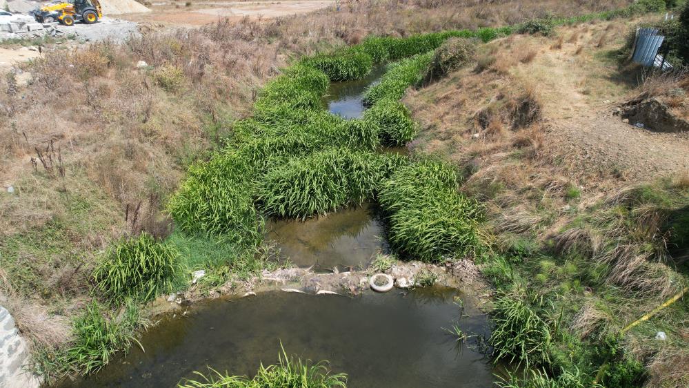 Arnavutköy’de dere yatağındaki kirlilik endişelendiriyor
