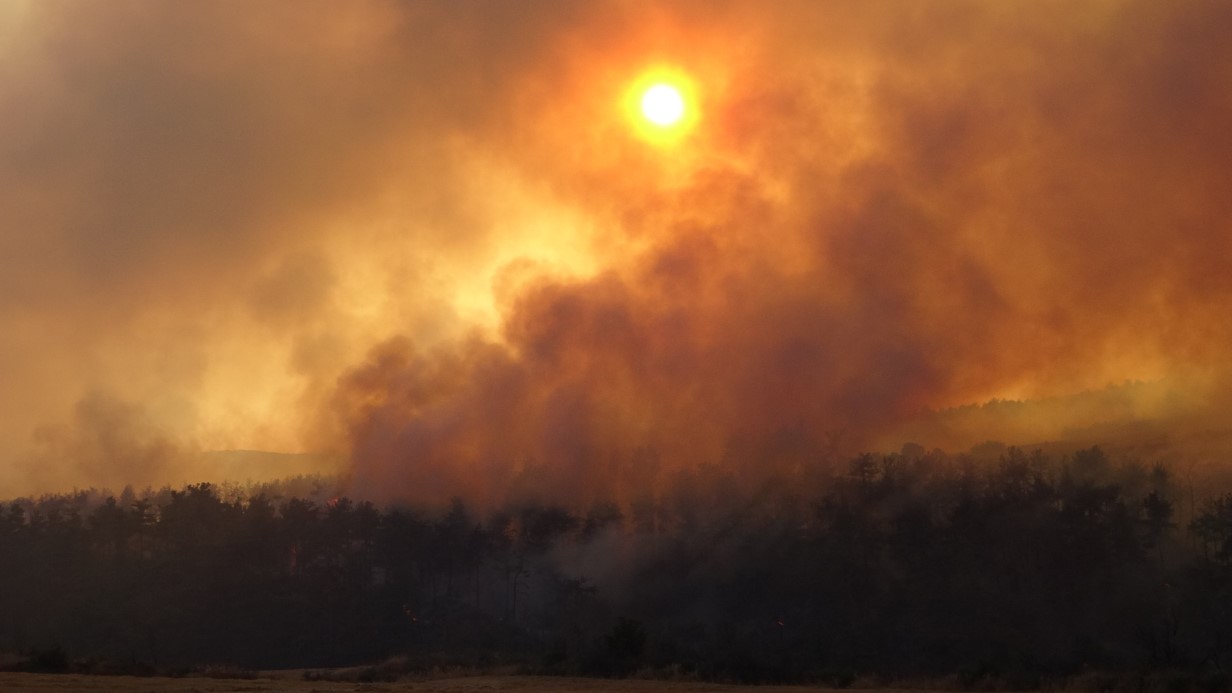 Çanakkale’deki yangında 126 vatandaş tahliye edildi