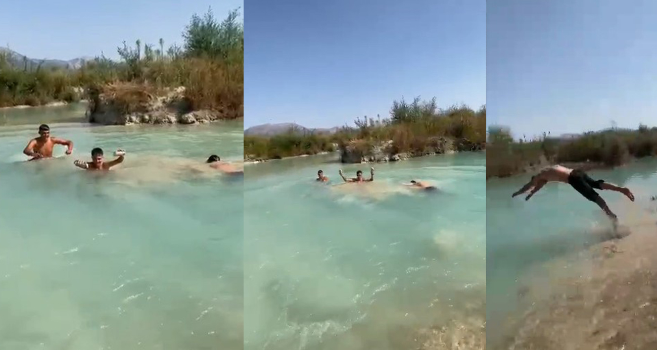 Balıklama atlayış ölümle sonuçlandı o anlar arkadaşları tarafından görüntülendi