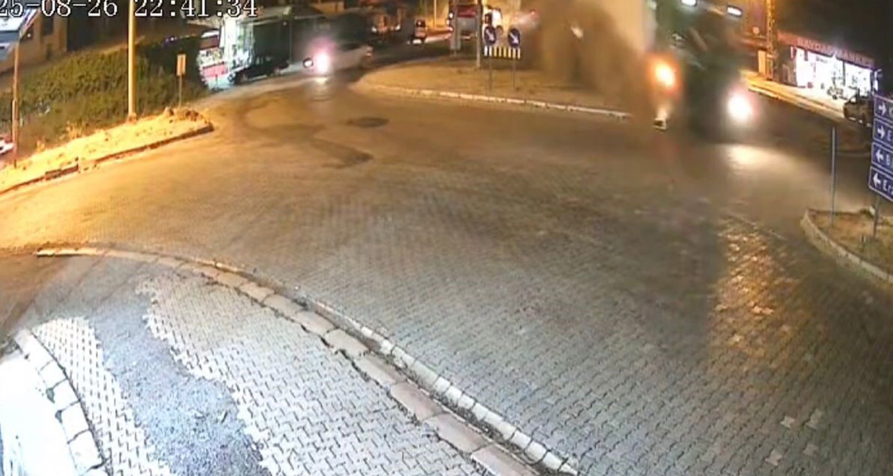Tırın freni boşaldı, sürücünün soğukkanlılığı faciayı böyle önledi