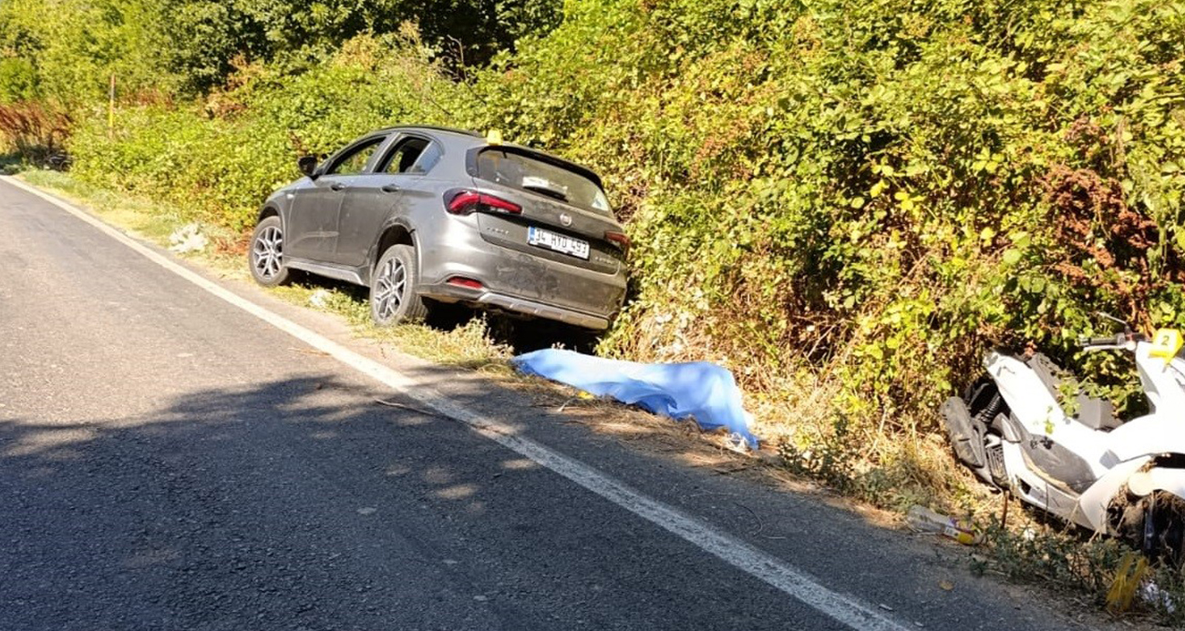 Motosikletle gezmeye gelen karı-koca kazada hayatını kaybetti