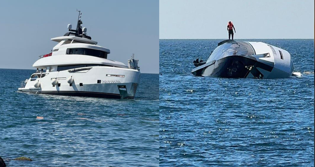 Zonguldak’ta lüks yat denize indikten 15 dakika sonra battı