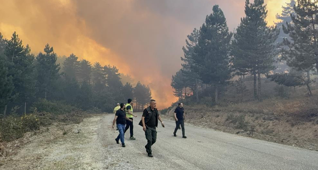 Karabük’teki yeni yangın rüzgarın etkisiyle hızla ilerliyor