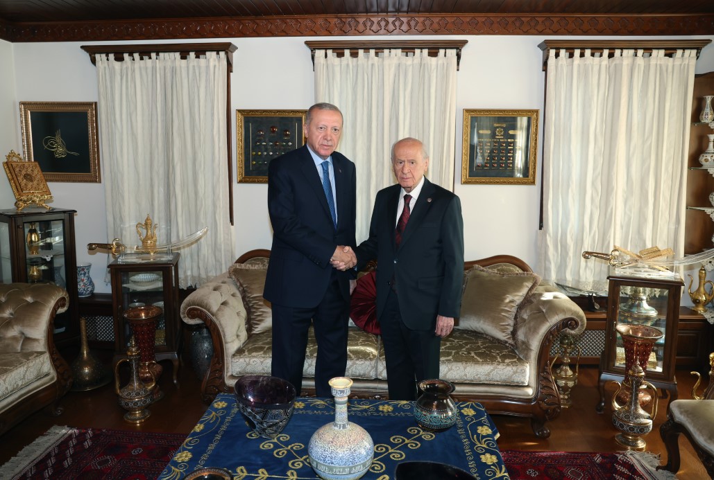 Cumhurbaşkanı Erdoğan, MHP Lideri Bahçeli ile bir araya geldi