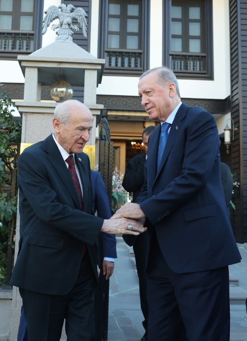 Cumhurbaşkanı Erdoğan, MHP Lideri Bahçeli ile bir araya geldi