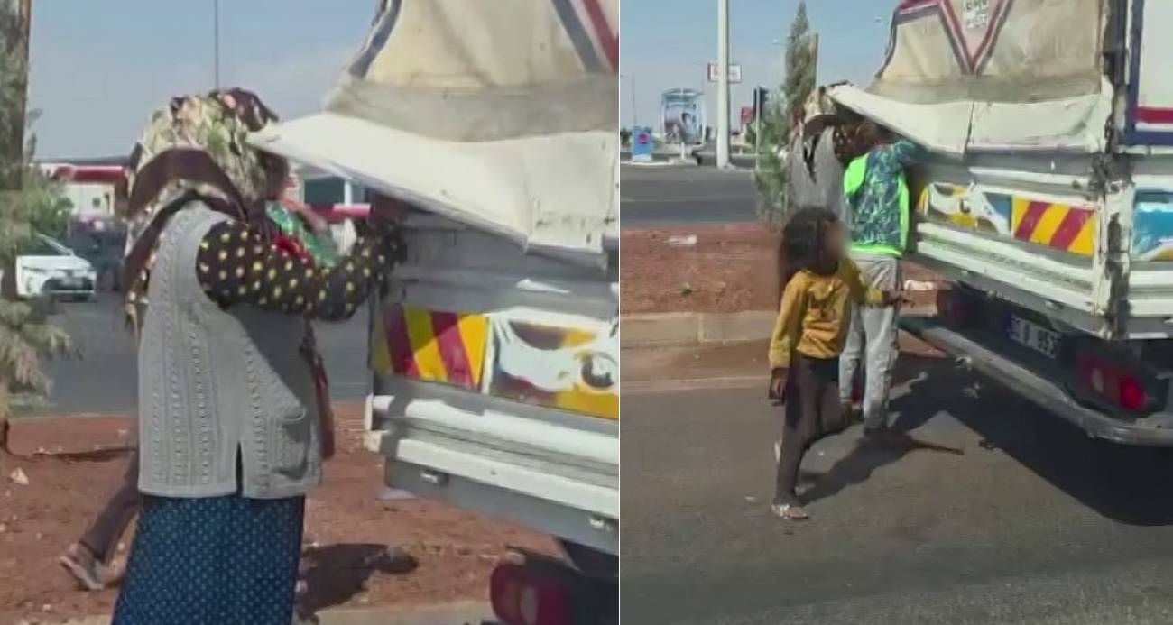 Kırmızı ışıkta duran kamyonetten biber çaldılar