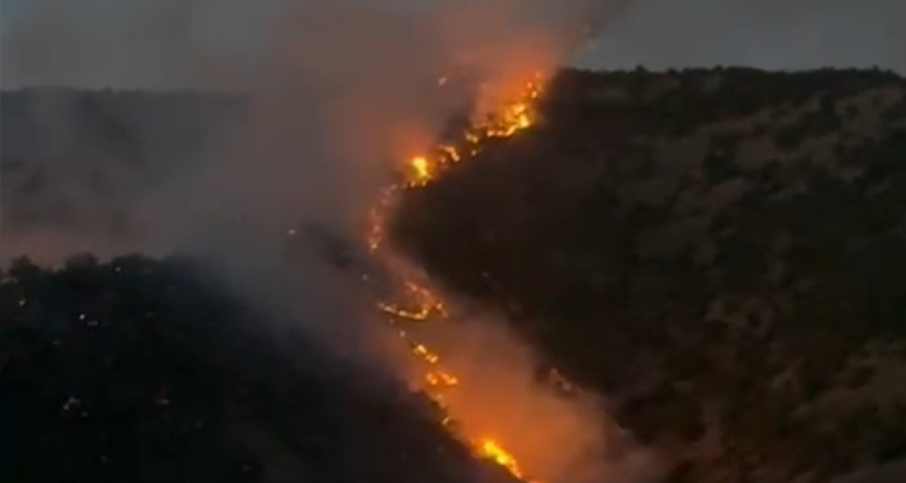 Şemdinli’de ormanlık alanda korkutan yangın