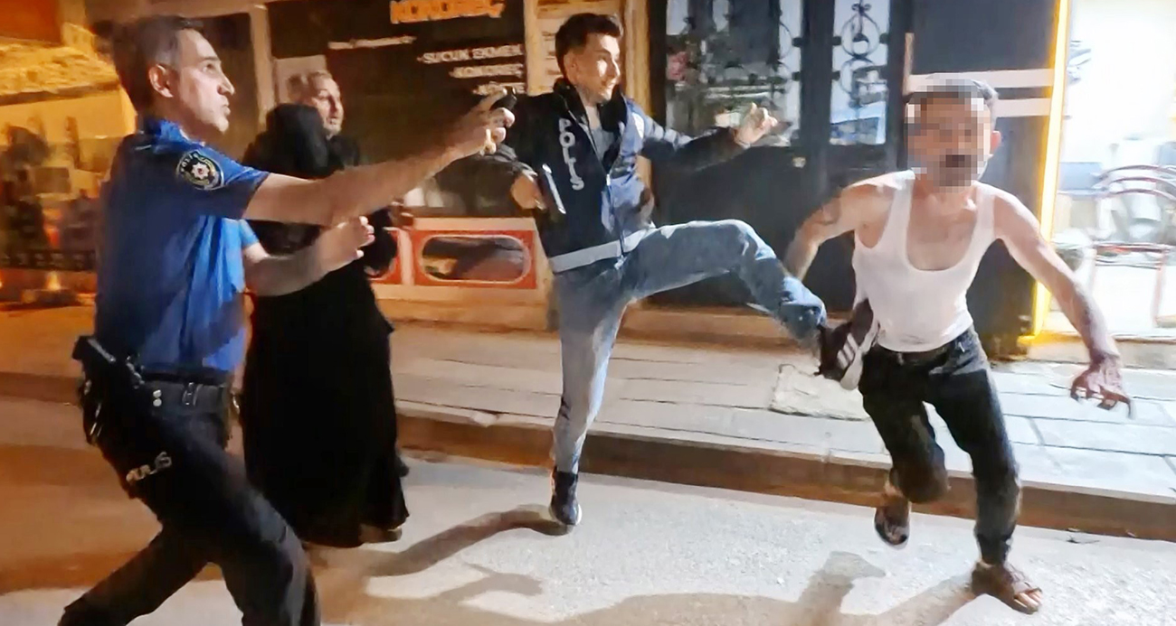 Kavgaya müdahale eden polise bıçak ve sandalyeli saldırı: 2’si polis 4 yaralı