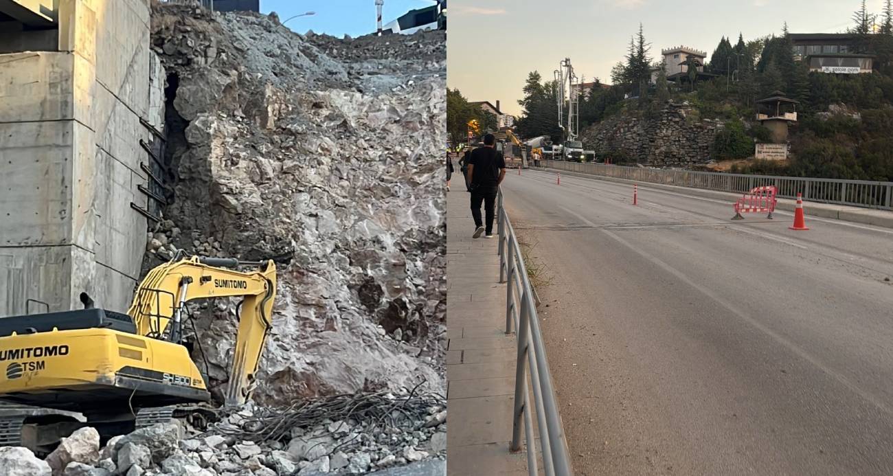 Hamsu Köprüsü’nde toprak kayması: Trafik kapatıldı