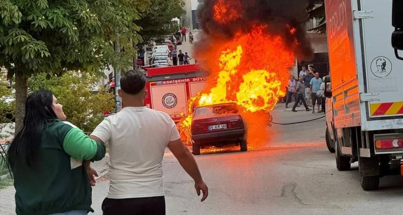 Dört yıllık birikimi ile aldığı, 1 defa kullandığı aracı 30 dakikada yandı