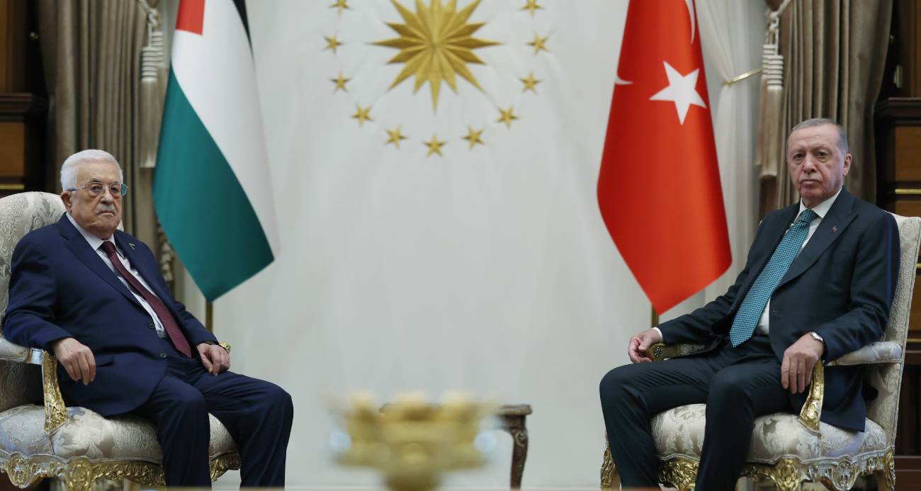 Cumhurbaşkanı Erdoğan, Filistin Devlet Başkanı Abbas ile görüştü