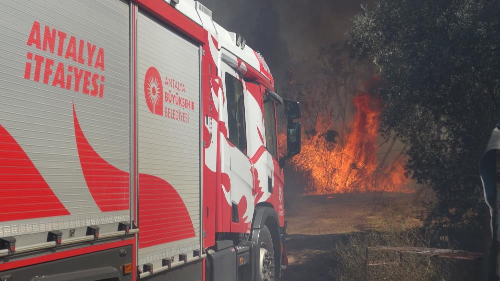 Antalya’da alevler mahalleyi sardı, vatandaşlar seferber oldu