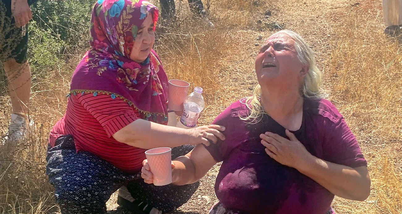 Antalya’da yaşlı kadını sinir krizine sokan yangın