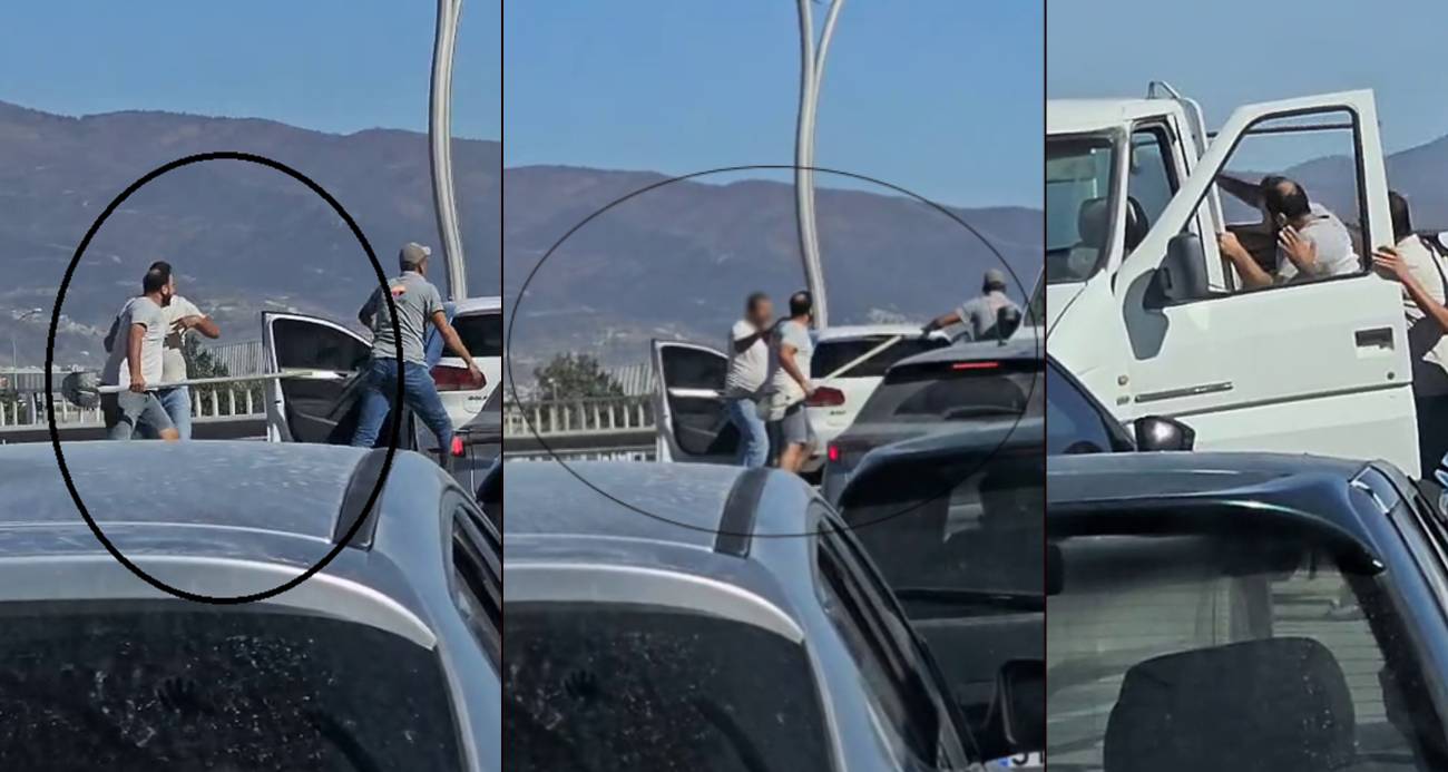 Trafikte yaşanan kürekli kavga