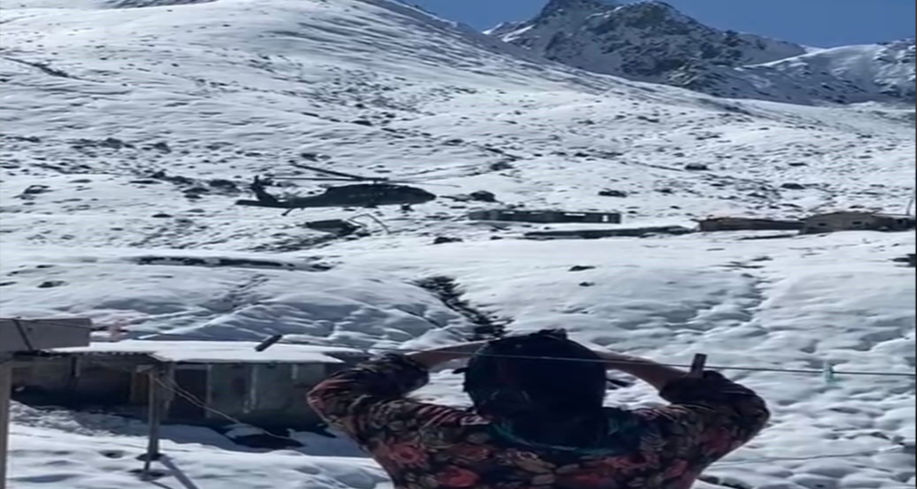 Rize’de yaylalara helikopterle erzak gönderilmeye devam ediliyor