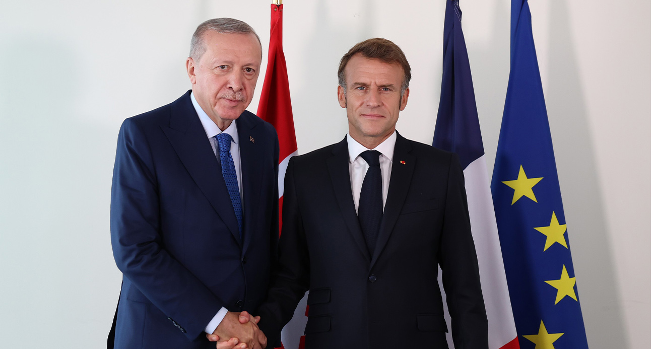 Cumhurbaşkanı Erdoğan, Fransa Cumhurbaşkanı Macron ile görüştü