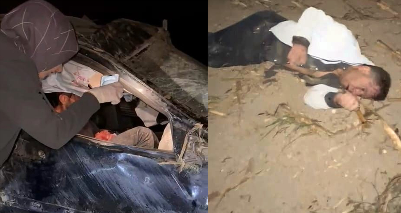 Alkollü sürücünün kontrolünden çıkan araç taklalar atarak tarlaya uçtu