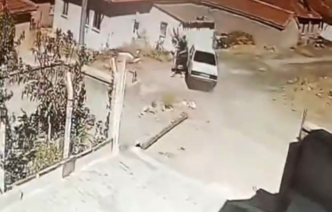 Seyir halindeki araçta yılan paniği kamerada: Sürücü araç durmadan indi