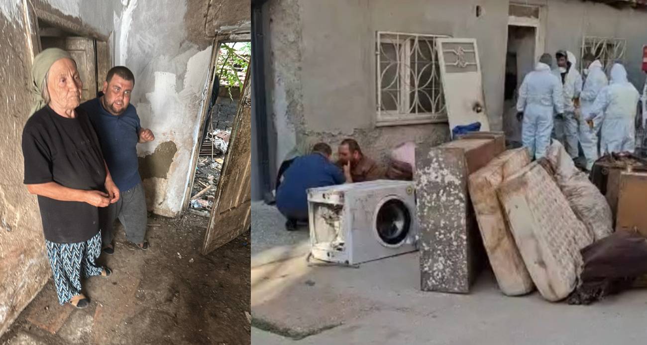 Anne ve 2 engelli oğlu yıllarca bu çöp evde yaşadı