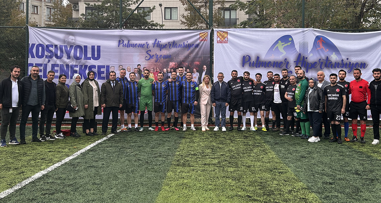 Koşuyolu Geleneksel Futbol Turnuvası’nda pulmoner hipertansiyon farkındalığı için top koşturuldu