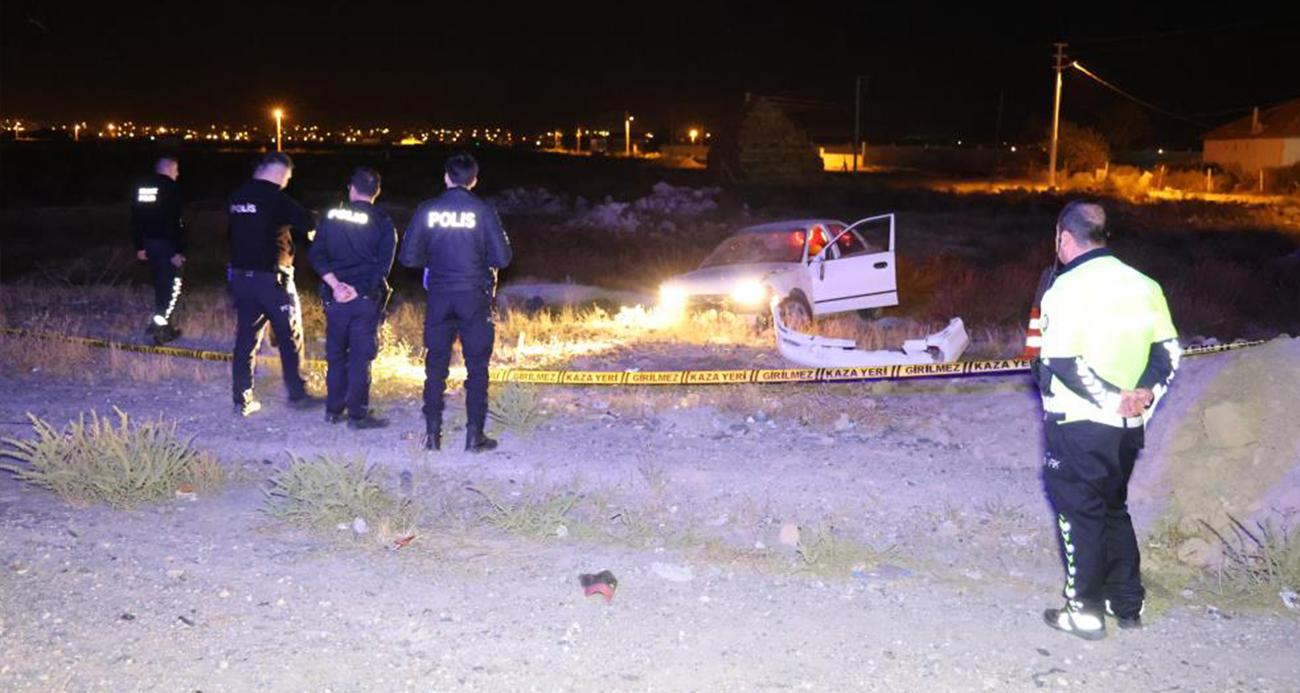 Ehliyetsiz ve alkollü otomobil sürücüsü takla atarak boş araziye girdi: 1 ölü, 1 yaralı