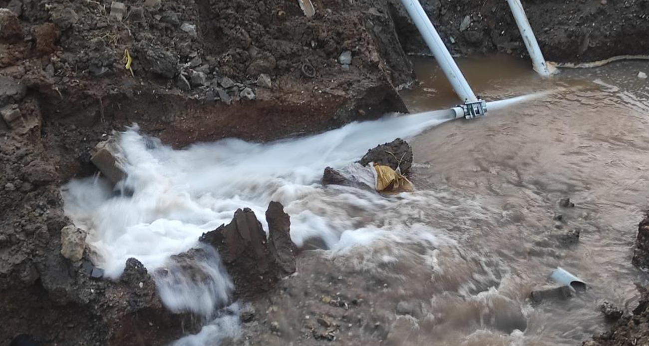 Tekirdağ’da içme suyu borusu patladı: Tonlarca su boşa aktı