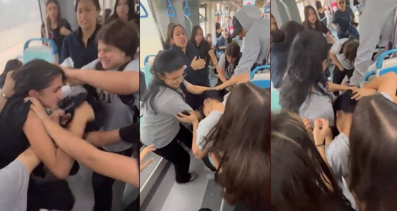 İzmir’de kız öğrenciler arasındaki kavga kamerada