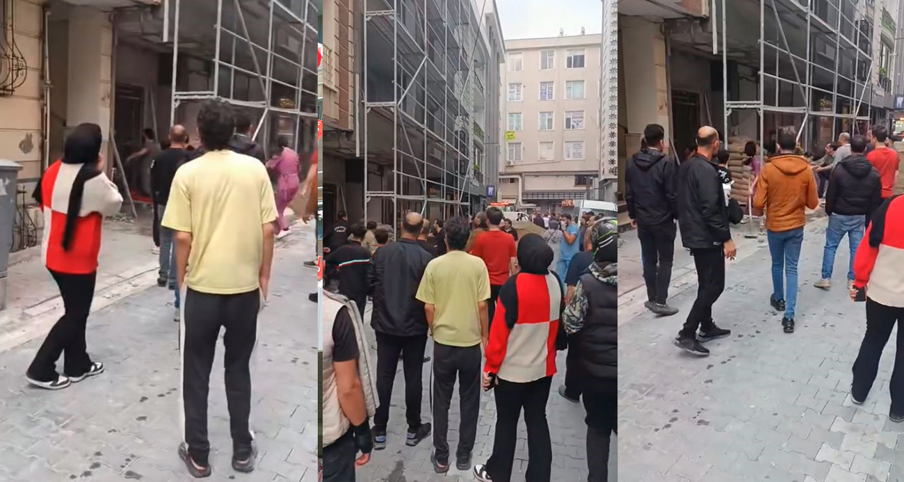 Esenyurt’ta inşaata getirilen kum sokağı kapatıp araçlara hasar verince ortalık karıştı