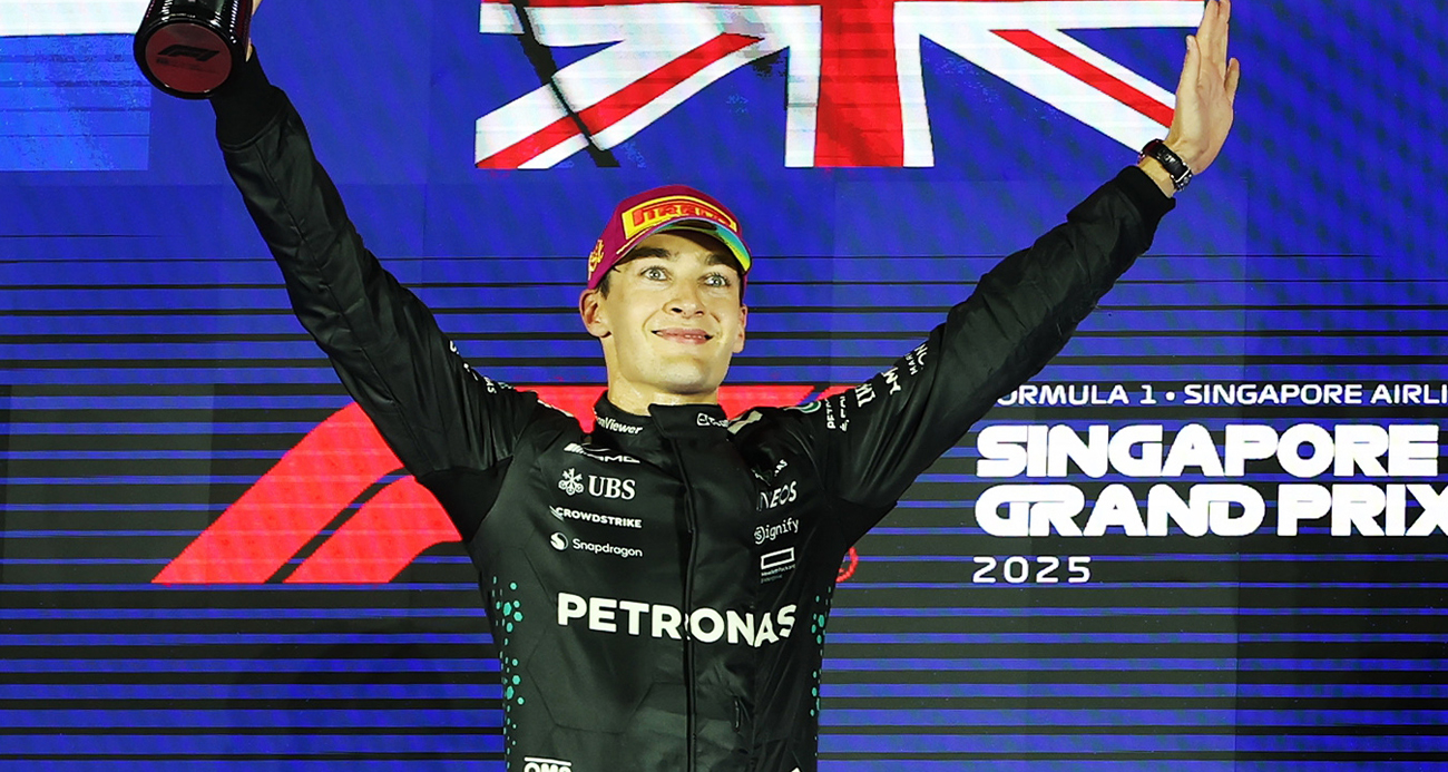 Singapur’da kazanan George Russell