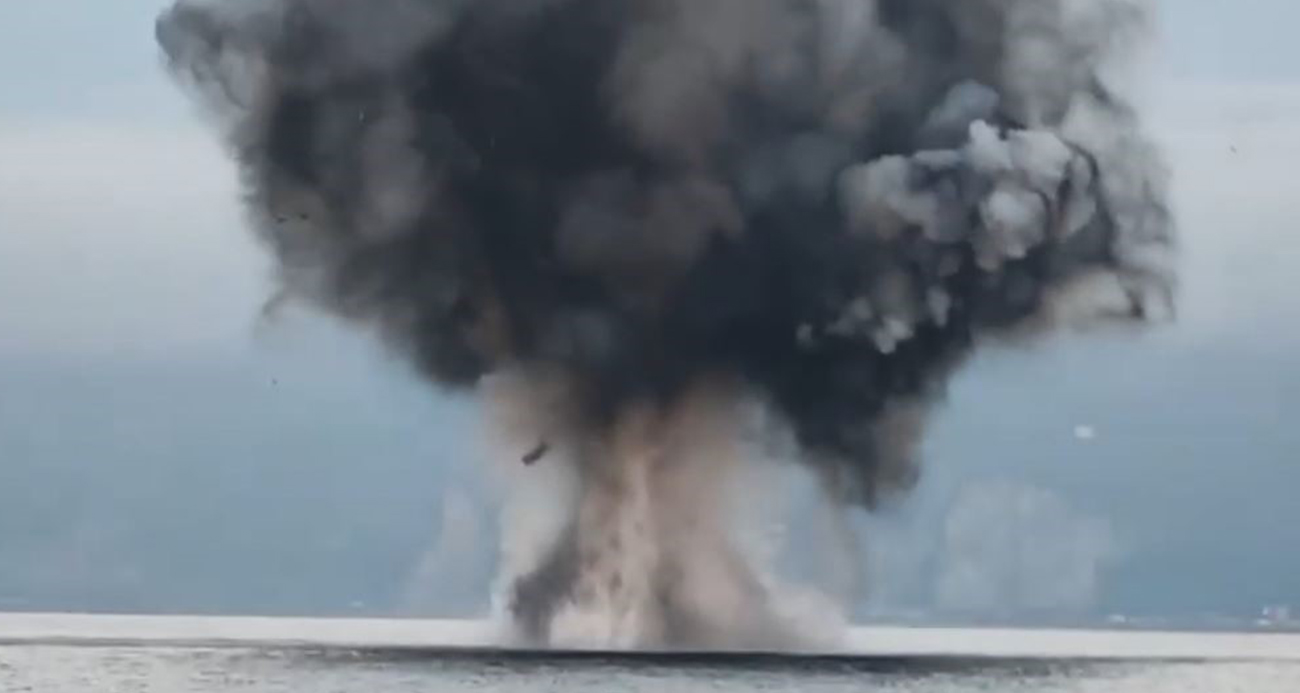 Hopa açıklarındaki insansız deniz aracı kontrollü şekilde imha edildi