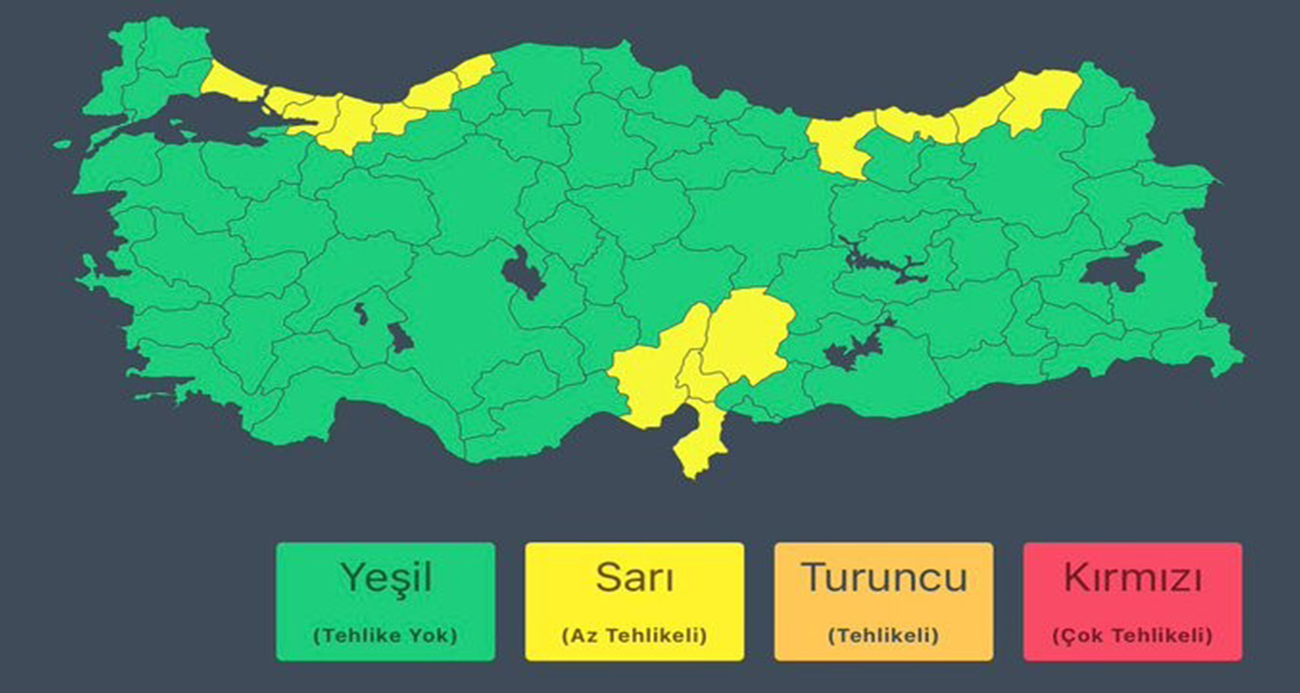 Meteoroloji sarı kod ile uyardı