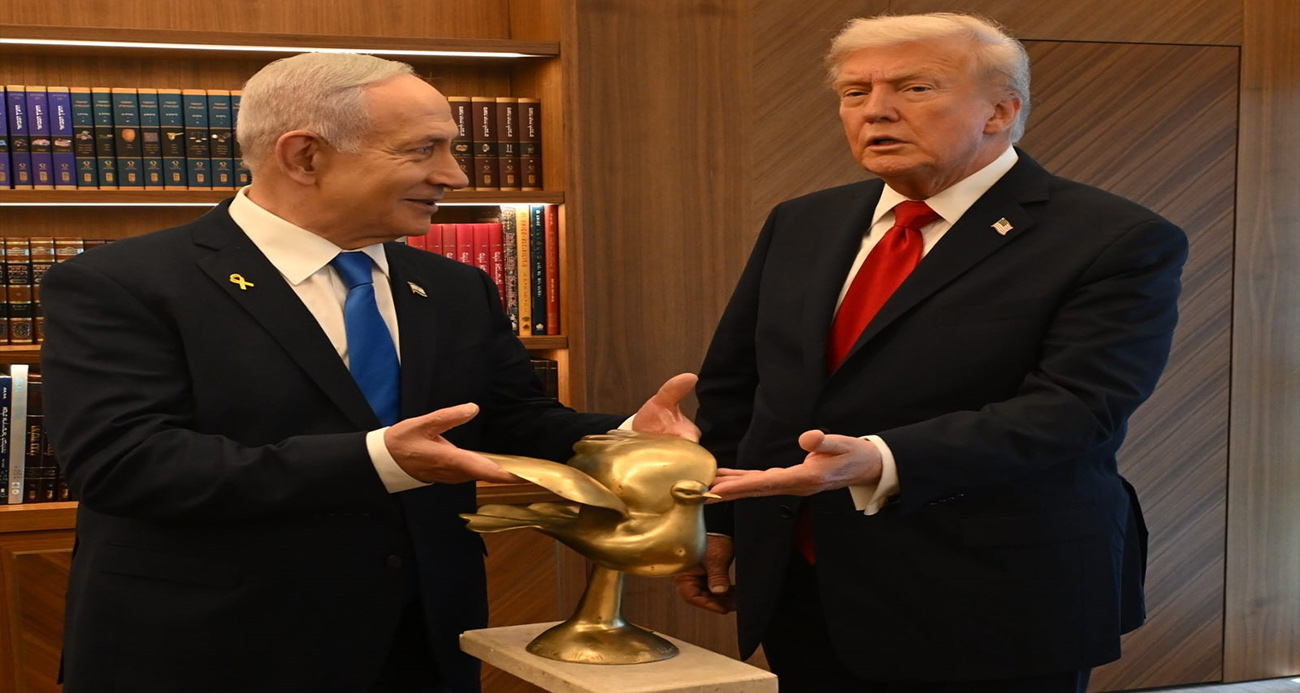 Netanyahu, Trump&#039;a &quot;Altın Güvercin&quot; hediye etti