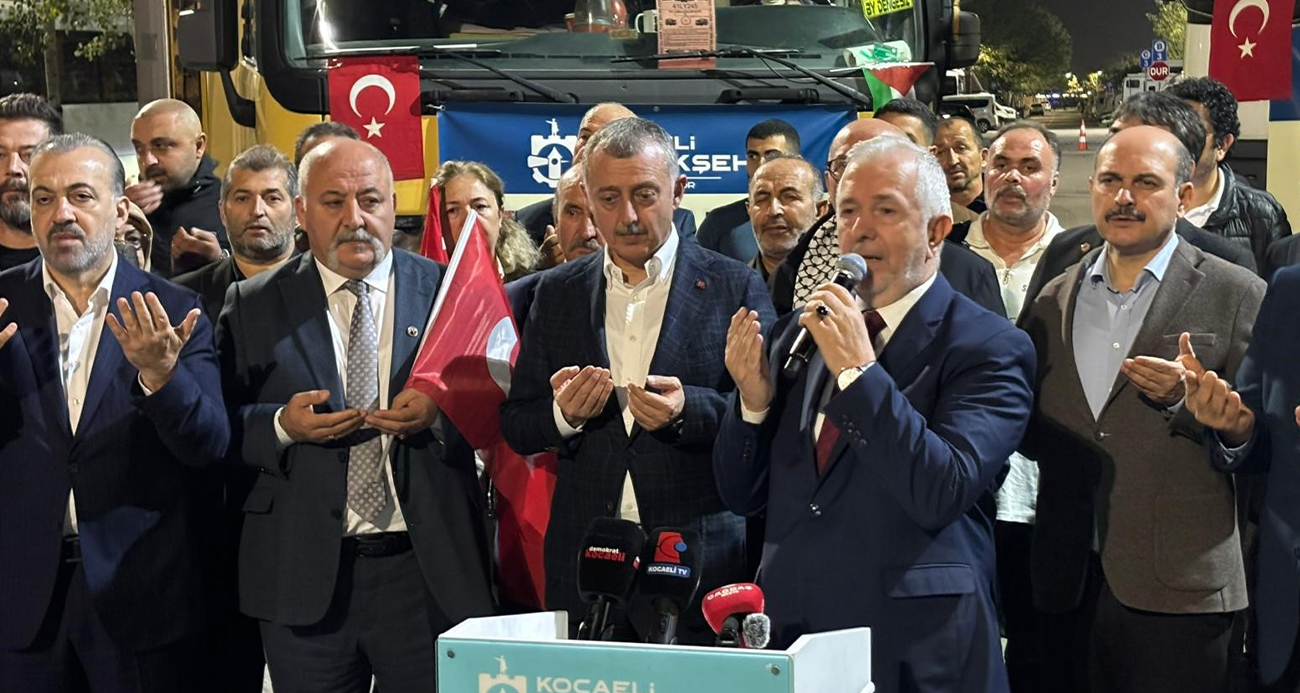 Kocaeli’den yardım tırları Gazze’ye doğru yola çıktı