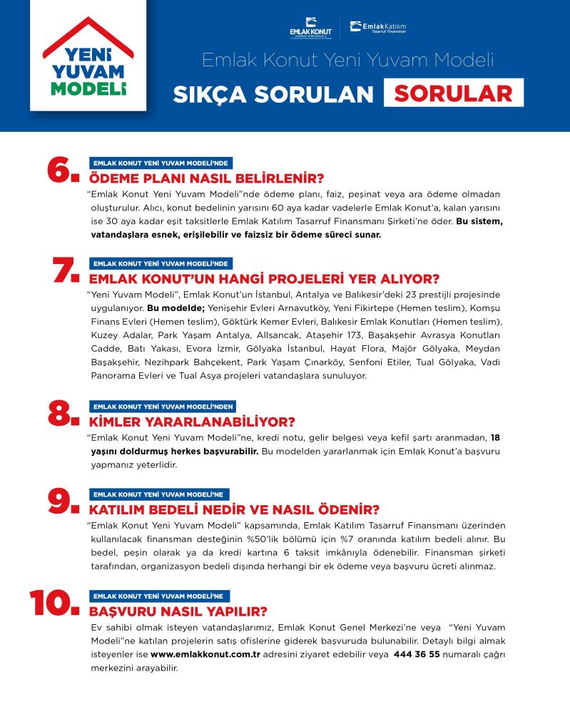 Emlak Konut’tan faizsiz, peşinatsız ve ara ödemesiz ev imkanı