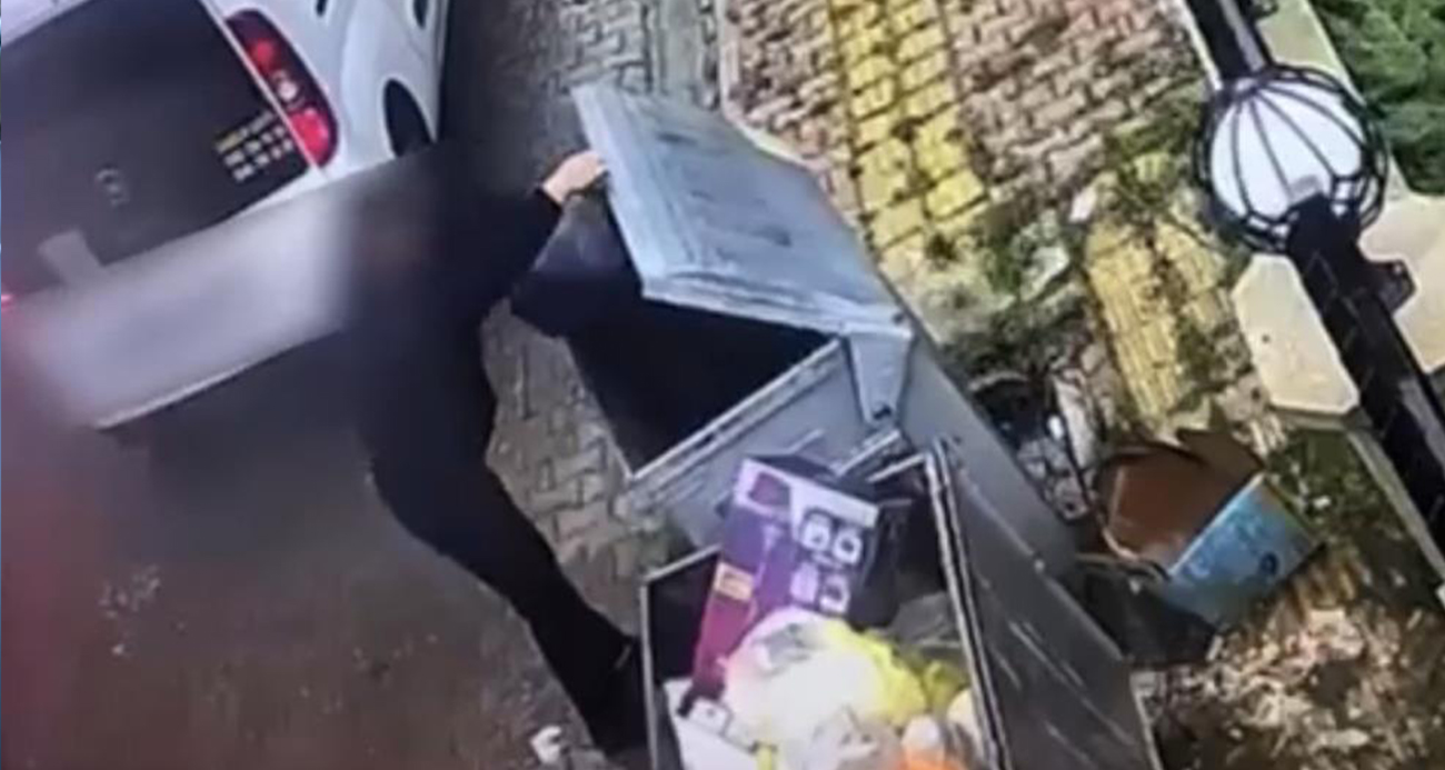 Çöp konteyneri içinde uyuşturucu teslimatı kameraya yansıdı: 4 kişi 6 bin 937 hapla yakalandı